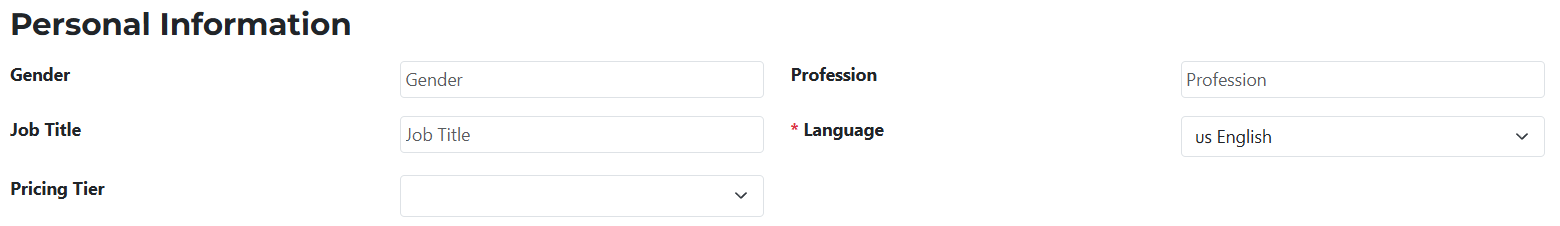 Add Client Personal Information