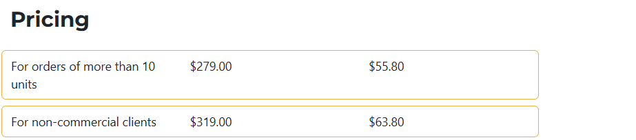 Product View Page Pricing Section